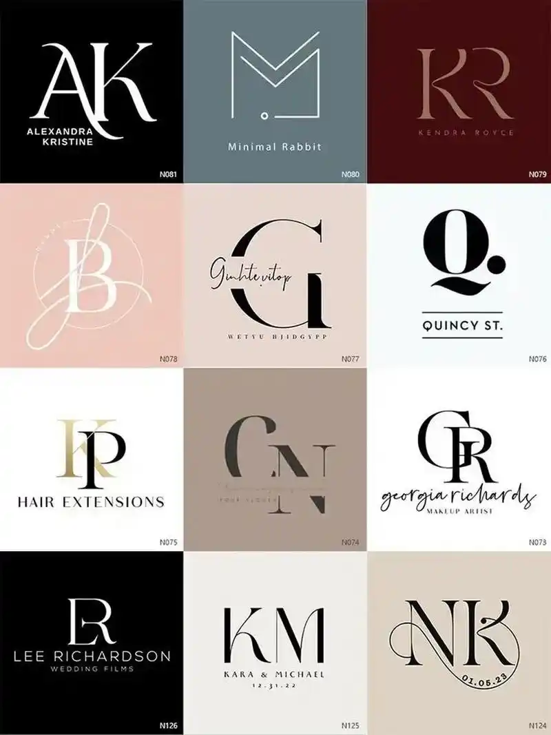 高端字母logo设计简约高级字母组合轻奢大气 #不懂就问有问必答