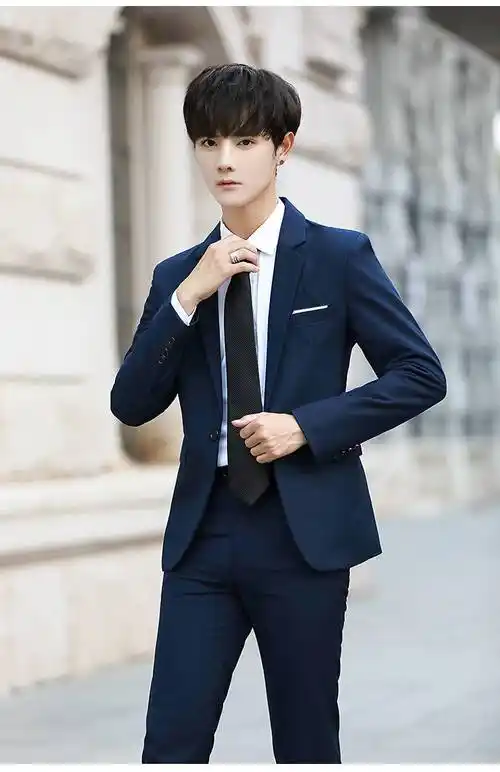 男正装套装男士商务休闲新郎西服婚礼学生男夏伴郎服职业装面试工作服