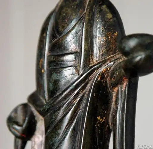 难得的辽代铜鎏金立佛像