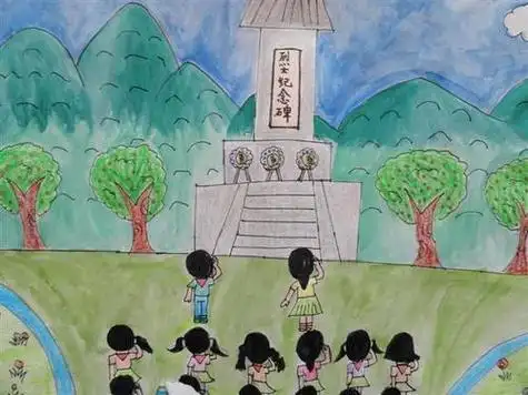 可可简笔画烈士纪念碑