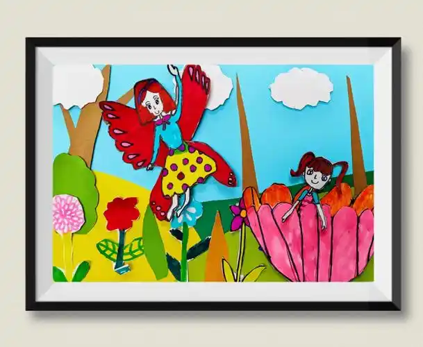 儿童创意美术拇指姑娘