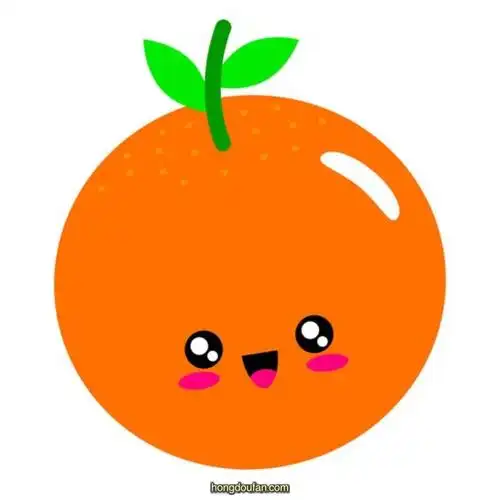 一颗橙色的开心的大橙子要如何画橙子简笔画大全