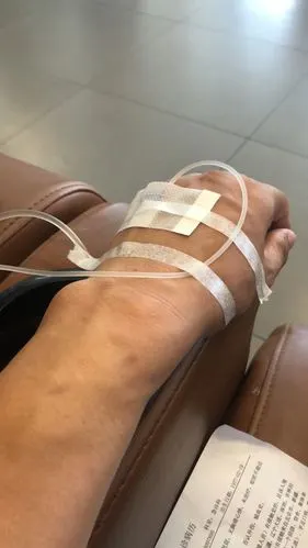 今天肠胃不舒服打吊瓶了跑步比平时要慢一些