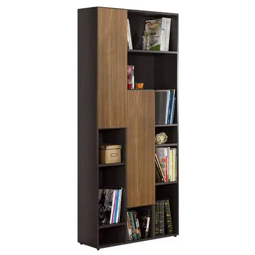 【h&d】奥尔堡3x7尺铁刀沉稳双色双门书柜-书架(单座)