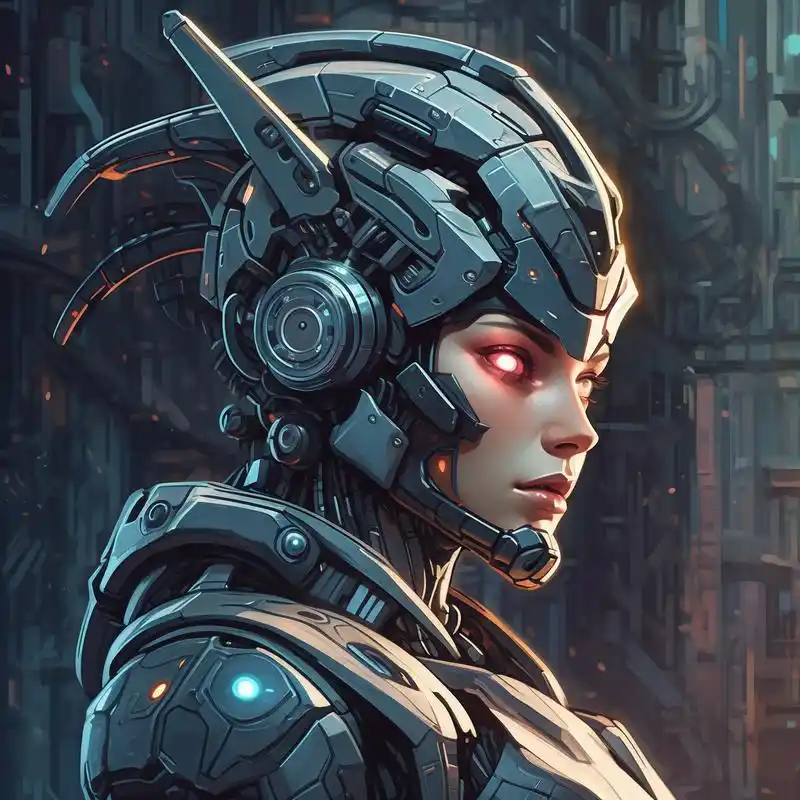 06赛博朋克机械头像精选99 探索未来科技与人类的融合,一组赛博