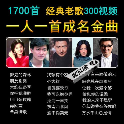 车载u盘一人一首成名曲2000首收音机听戏机电脑手机音乐歌曲优盘