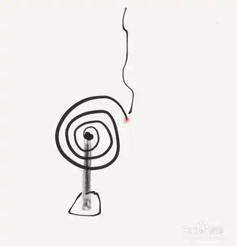 幼儿简笔画蚊香