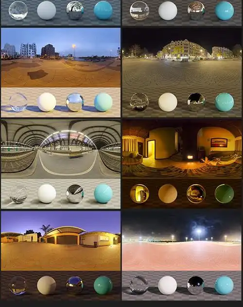 530张常用全景环境光hdr格式hdr贴图超清图库hdri素材全景天空