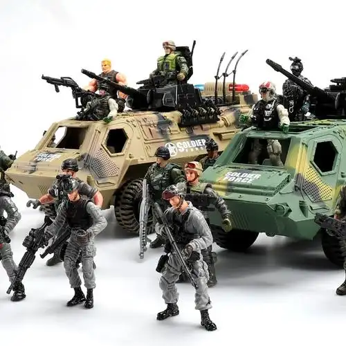 jeu兵人375寸兵人模型军人警察cs公仔关节可动人偶套装玩具兵