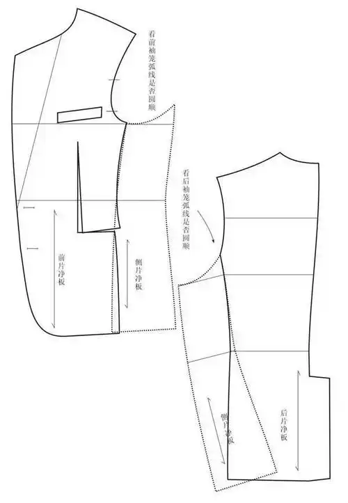 韩版西服结构制版图整理