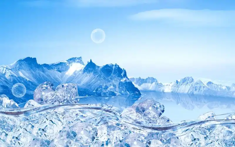 夏天清凉冰块壁纸