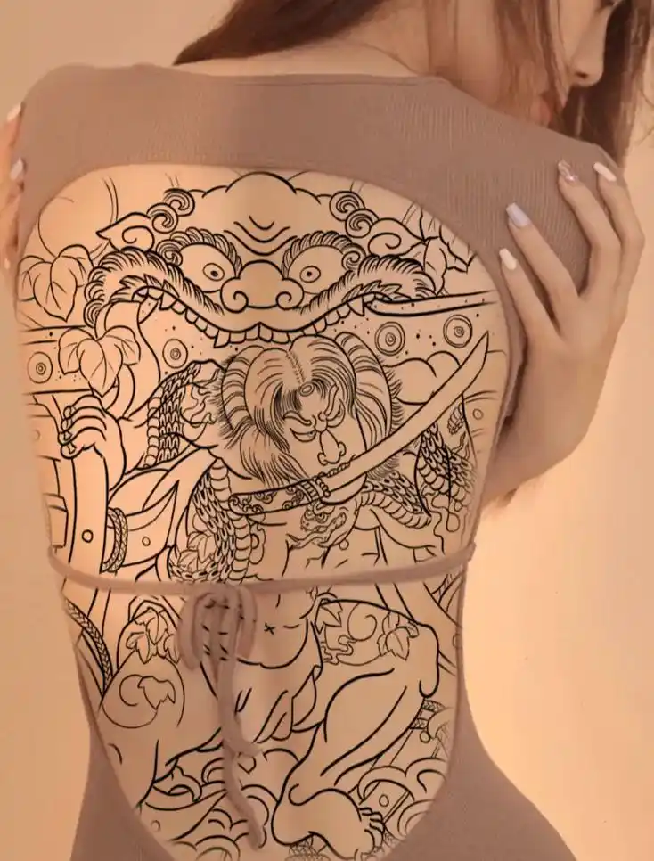 张顺破水门 #满背张顺破水门手稿 #满背张顺破水门纹身 - 抖音