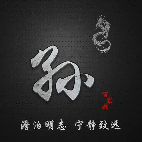 百家姓文字头像设计孙