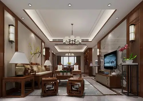 中式风格客厅装修设计效果图