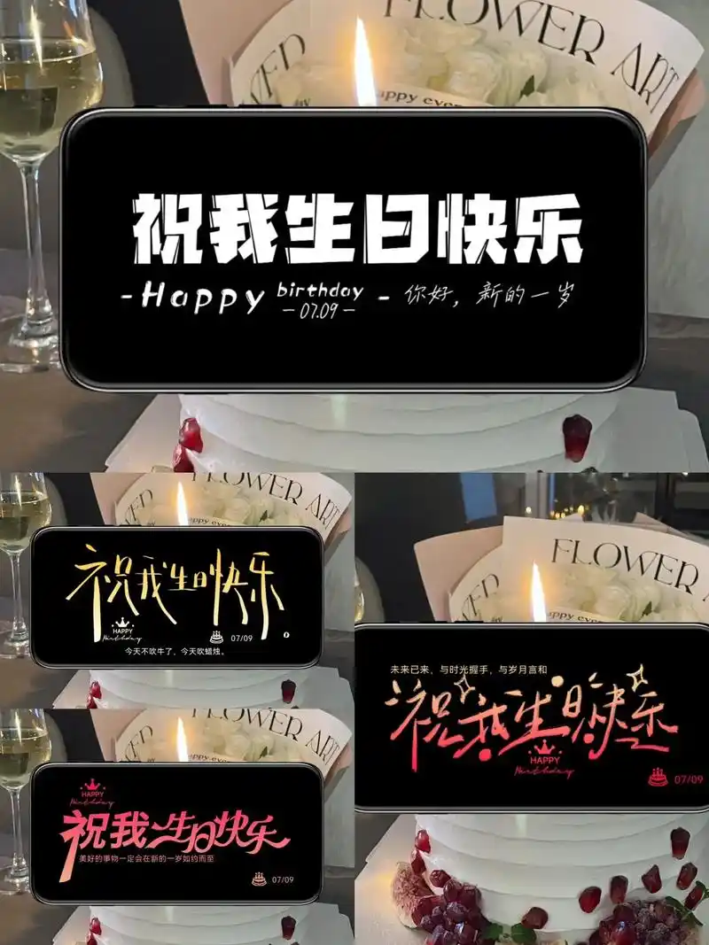 祝自己生日快乐!生日快乐图片横屏怎么弄?