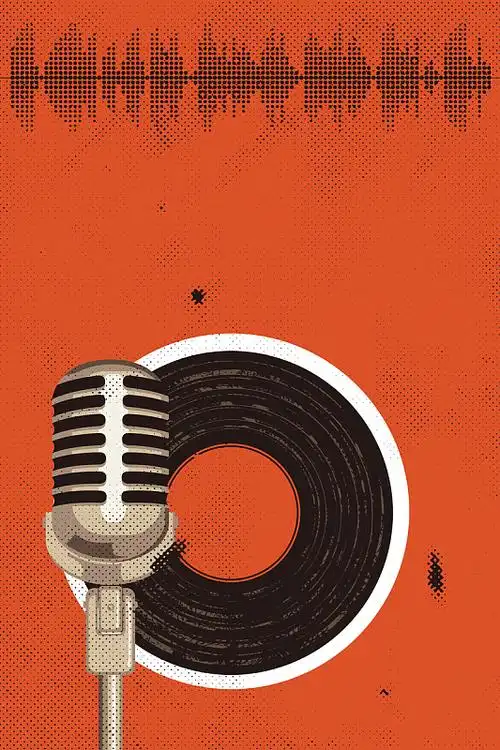 简约怀旧风音乐背景图