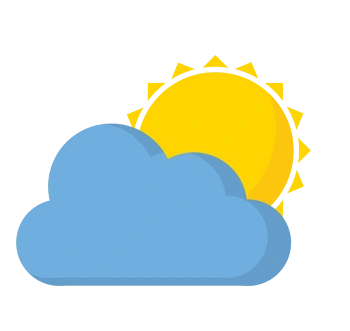 卡通阴天天气图标