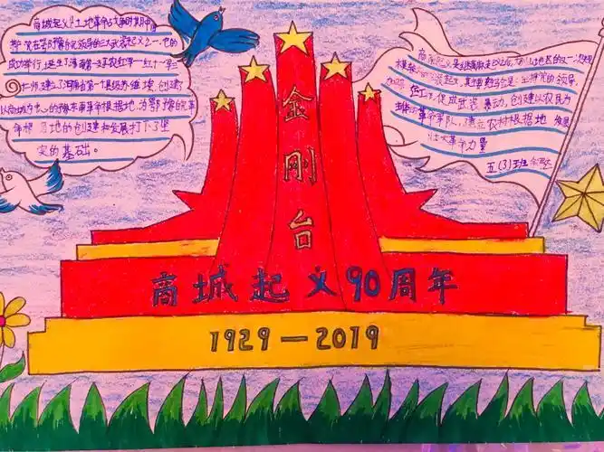 红色地标历史故事主题手抄报 党史故事手抄报