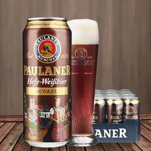 德国进口啤酒柏龙保拉纳小麦黑啤酒500ml*24听装