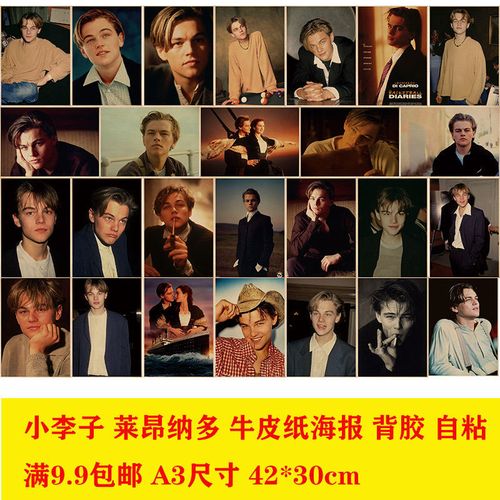 小李子 莱昂纳多海报挂画酒吧 咖啡厅 卧室 饭馆工作室装饰画墙画