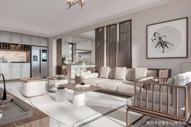 烟台装修 ▏山语城127平新中式风格装修效果图,年轻人同样喜欢的装修