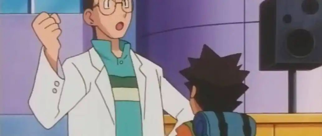 小智与小霞在内木博士的研究所里与小刚道别,紧接着就遇到了新的伙伴