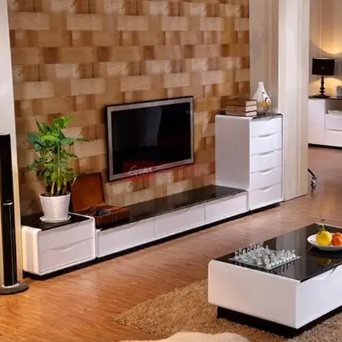 梦玛尼客厅搭配电视柜时尚高档大方钢化玻璃面板实木框架(单电视柜)