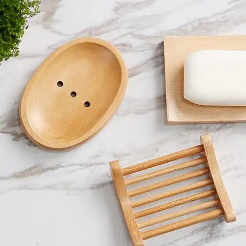 防霉抗摔muji品质木质皂盒套装(包邮)