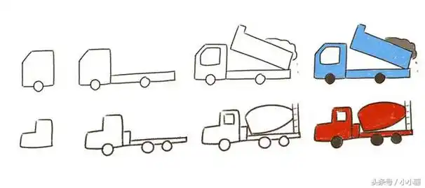 汽车飞机火车等38款交通工具简笔画,超简单,易上手!