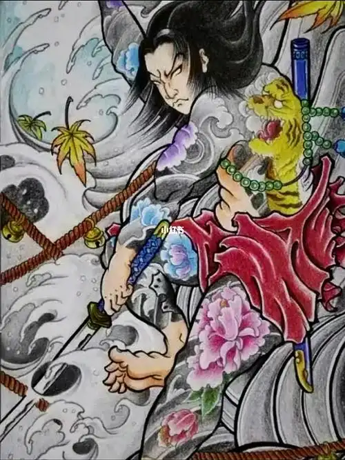 张顺破水门素描绝配彩铅