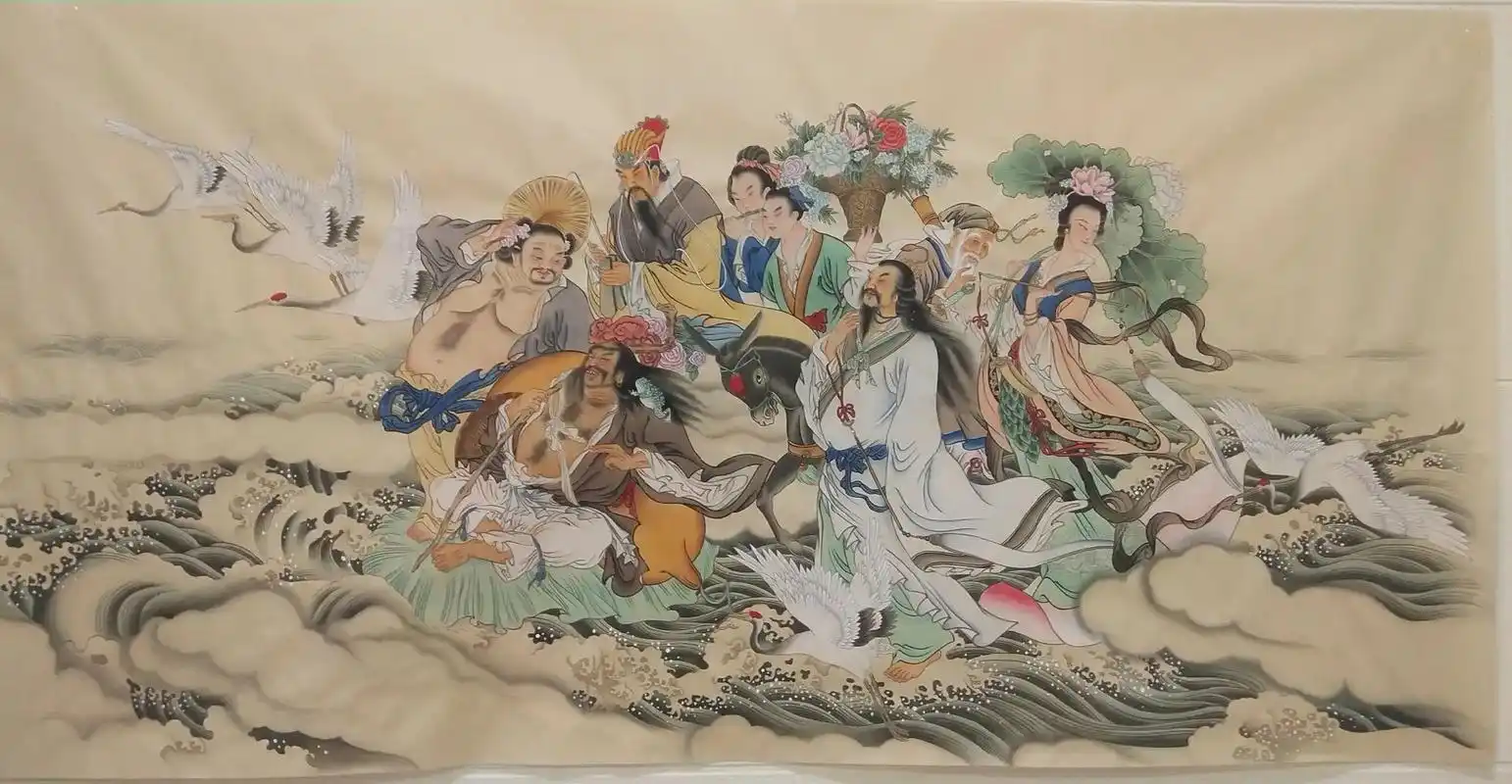 八仙过海.#工笔画 #广结善缘 #中华文化 #国风古韵 #一 - 抖音