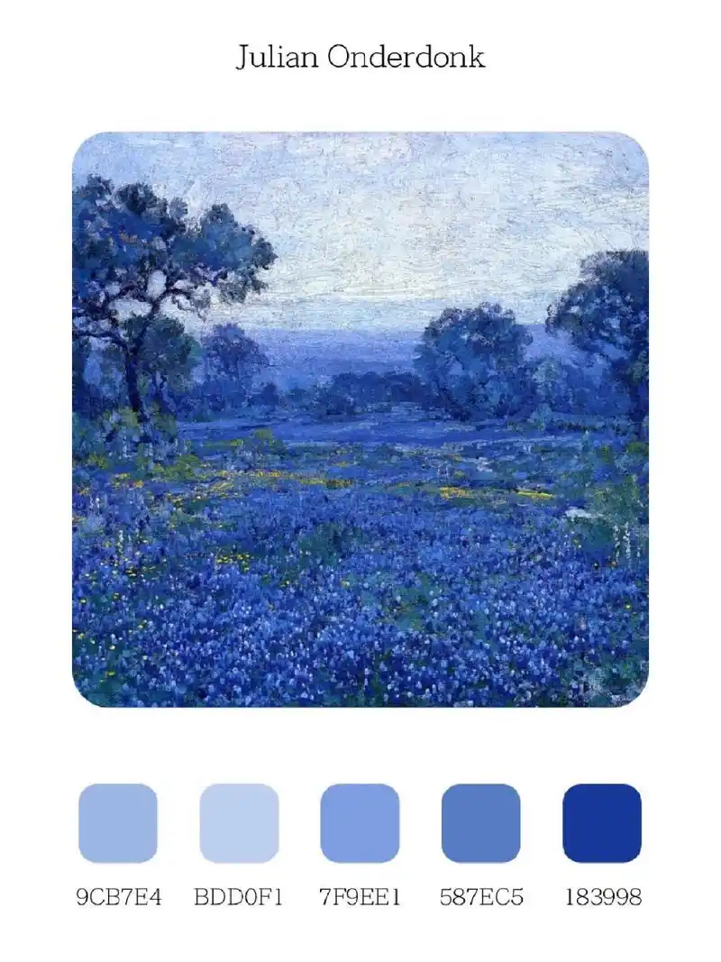 配色灵感 | julian onderdonk的蓝色世界 配色灵感 | 艺术家julian