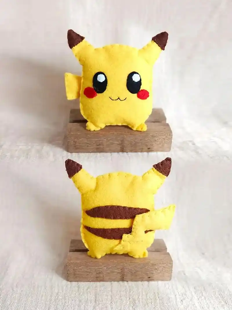 不织布玩偶|皮卡丘(附图纸) /皮卡丘～pikapikaqiu～～ /制作方法