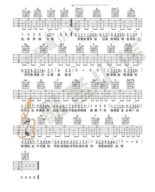 单车吉他谱陈奕迅