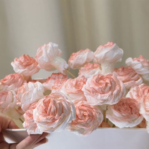 呦卿纸巾折玫瑰花玫瑰纸巾花成品手工花卫生纸成品纸花成品情侣送男友