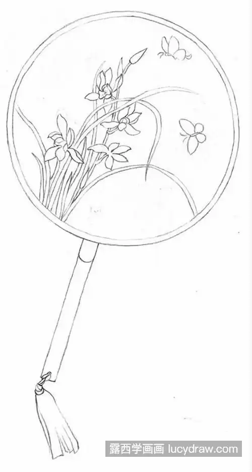 兰花扇怎么画?圆扇的绘画步骤有哪些?