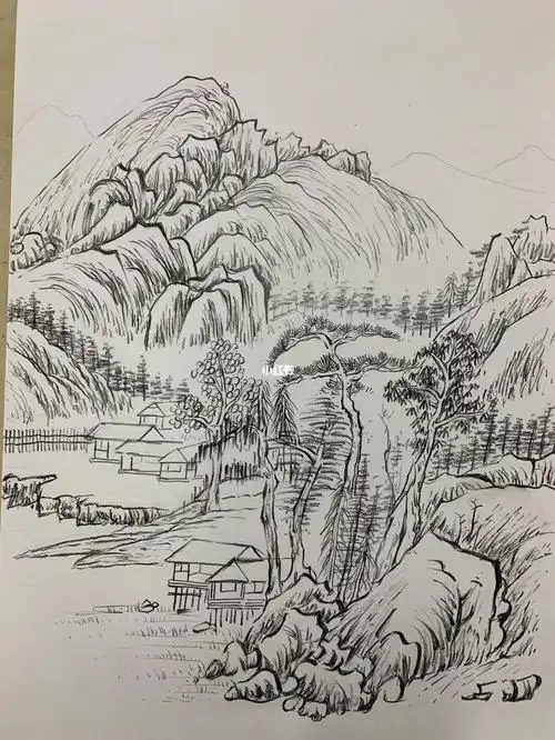 国画山水白描13