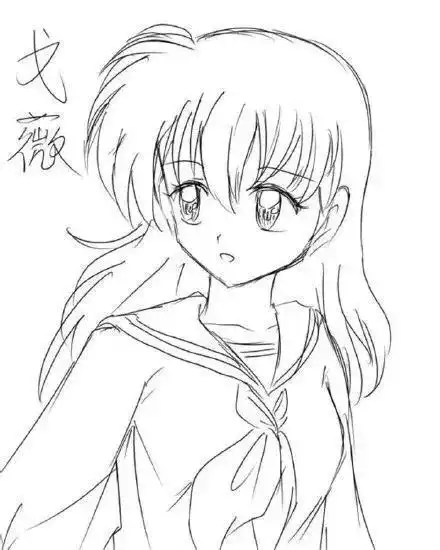 动漫人物简笔画 《犬夜叉》系列 临摹练习的绝佳选择——戈薇