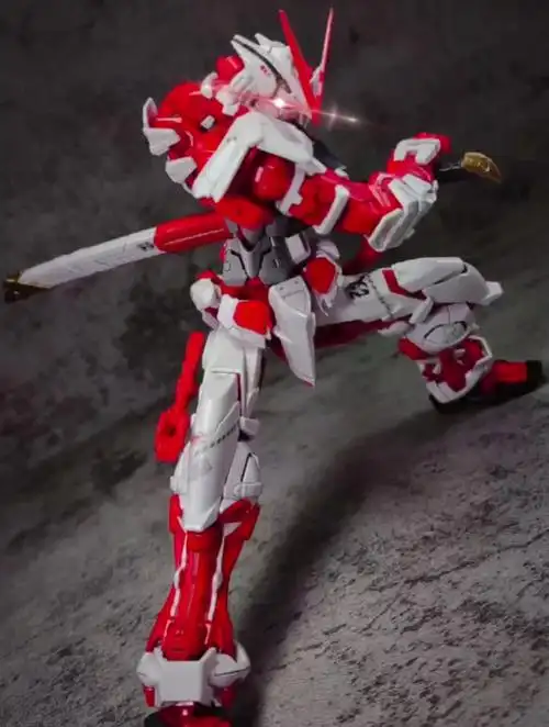 高达姿势怎么摆万代mg红异端一刀流拔刀造型