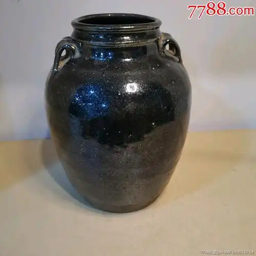 宋代雨点釉四系罐-价格:3000元-se91771636-酱釉瓷/紫金釉-零售-7788