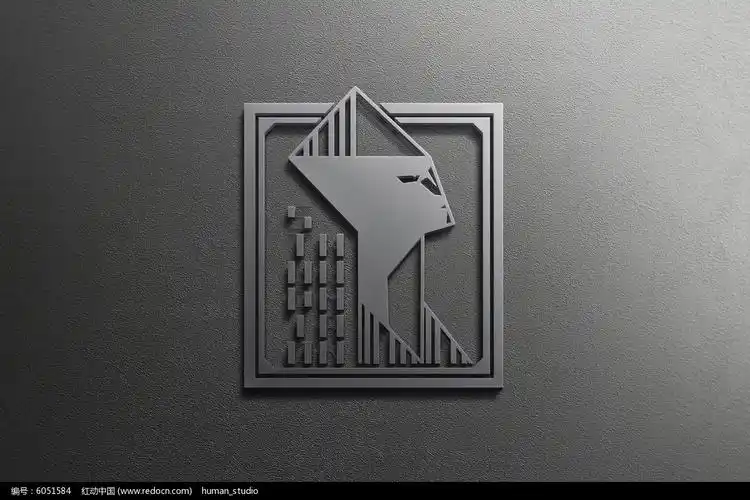 提案贴图金属立体标志展示logo效果图