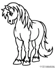 白龙马的简笔画 8张图白龙马简笔画图片大全大图西游记白龙马简笔画