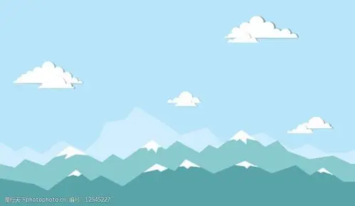 卡通雪山风景图片
