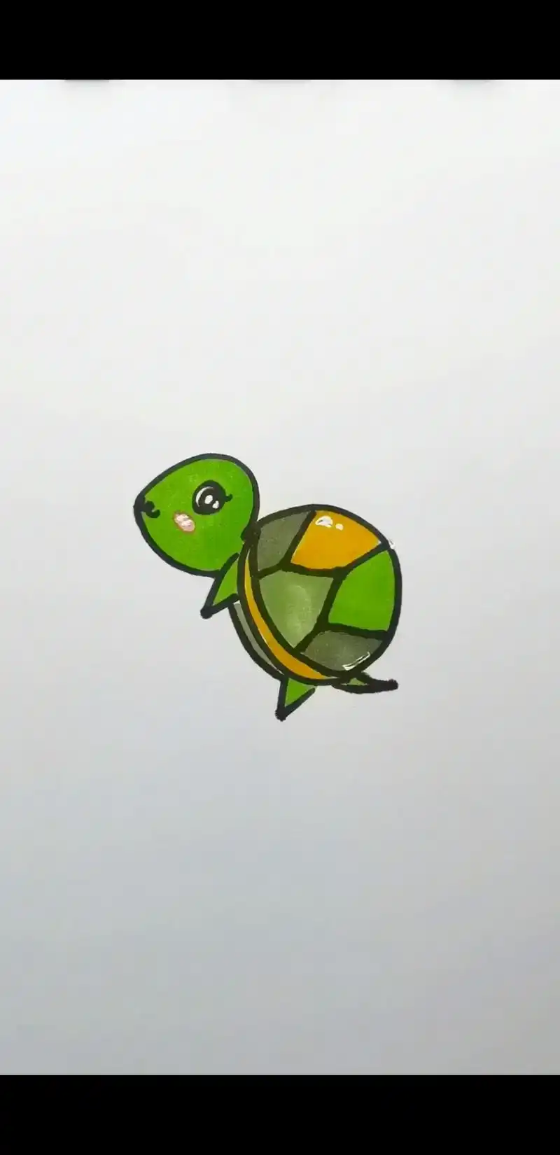98小乌龟简笔画教程.