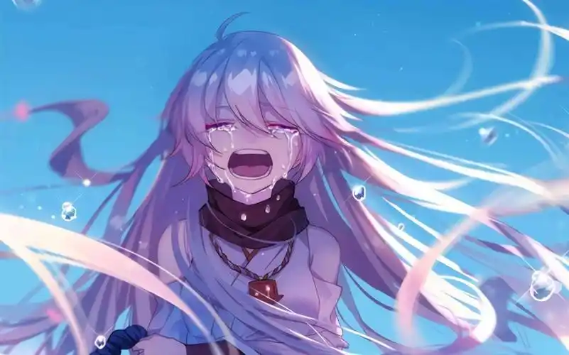 独自一人仰天流泪的图片