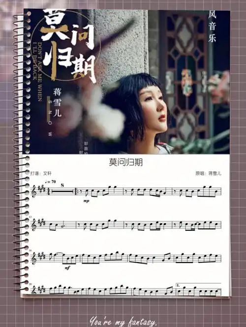 蒋雪儿莫问归期长笛提琴谱有伴奏古风