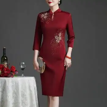 中老年女装>凉鸳>凉鸳喜婆婆妈妈礼服宴会高档礼服年轻妈妈婚礼服高档