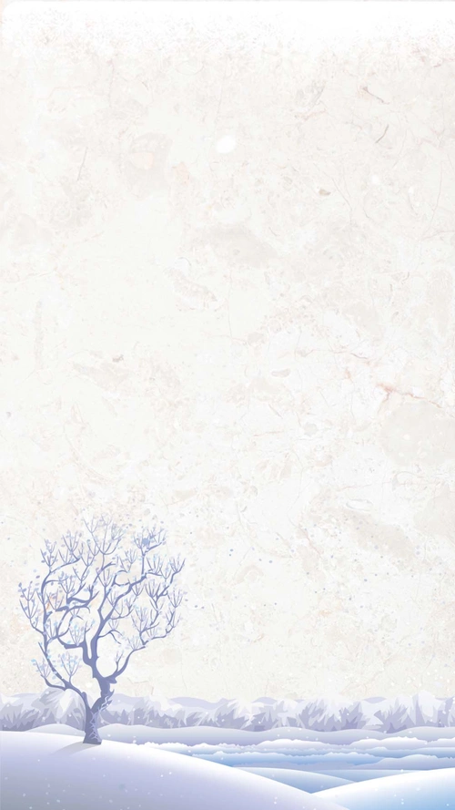 简约复古唯美雪景h5背景图