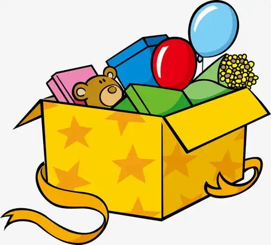 卡通黄色礼盒免抠图免抠素材免费下载_觅元素51yuansu.com