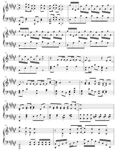 高清钢琴谱"焚情"